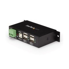 StarTech.com 4-Port Industrial USB 2.0 Hub with ESD Protection - Versatile Mountable Multiport Hub ST4200USBM for Enhanced Conne
